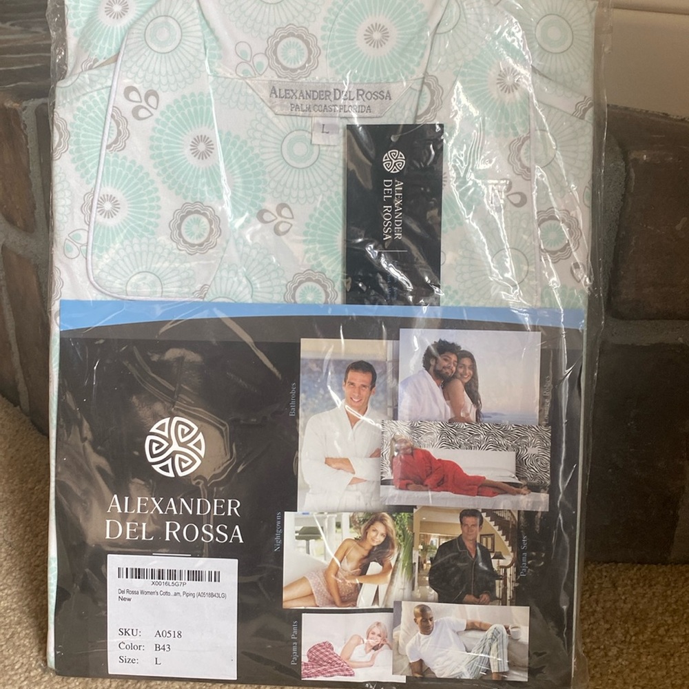 NWT Women Alexander Del Rossa Light Flannel Pajamas Size Large